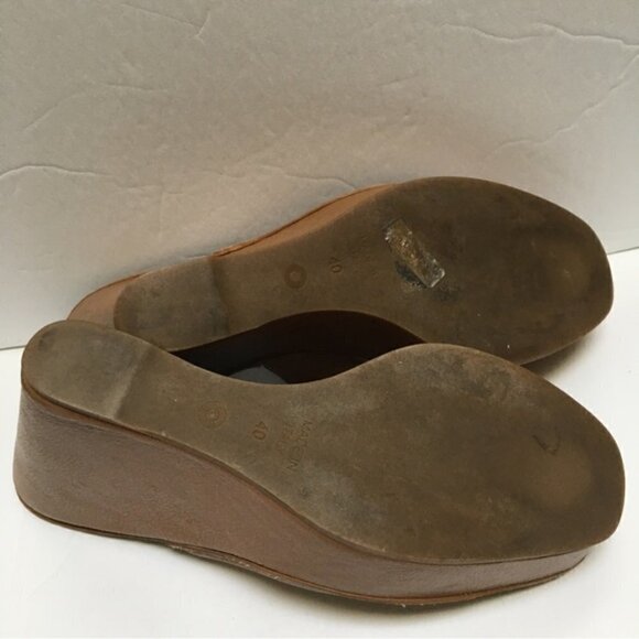 L' Autre Chose Leather Wedge Platform Sandals - Picture 8 of 9